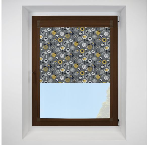 Birdsong midnight Perfect Fit RollerPleated Blind