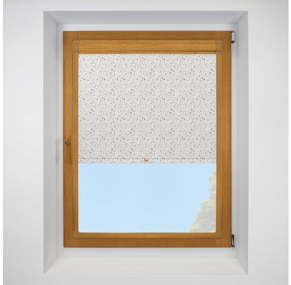 Cotton Flower blush Perfect Fit RollerPleated Blind