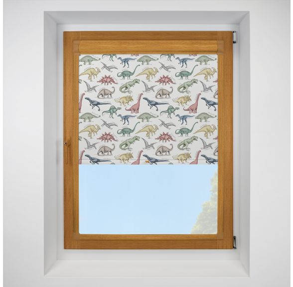 Dinosaurs prehistoric Perfect Fit RollerPleated Blind