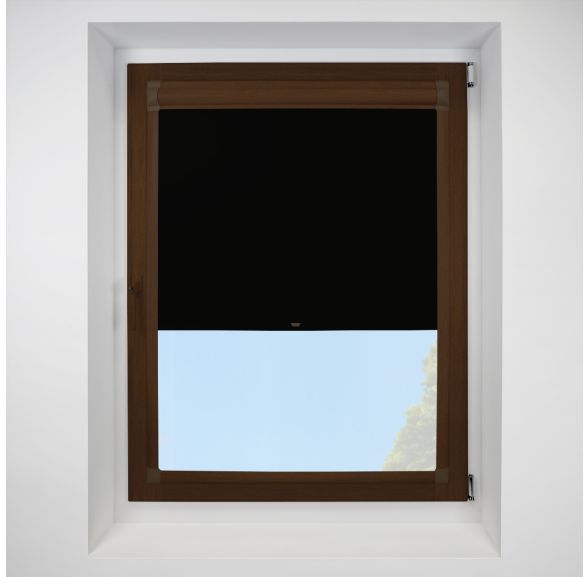 Exlite black Perfect Fit RollerPleated Blind