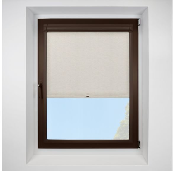 Linenweave-bo Charcoal Perfect Fit RollerPleated Blind