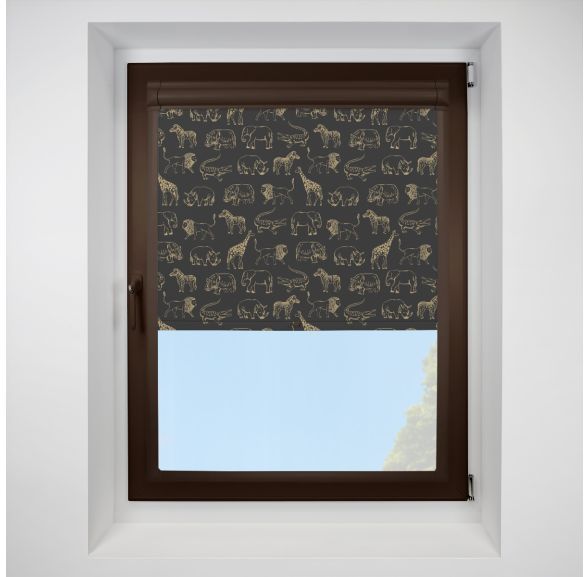 Night Safari gold Perfect Fit RollerPleated Blind