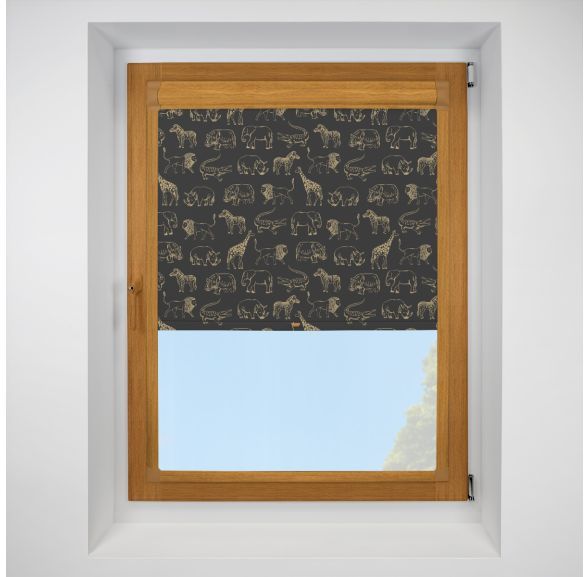 Night Safari gold Perfect Fit RollerPleated Blind