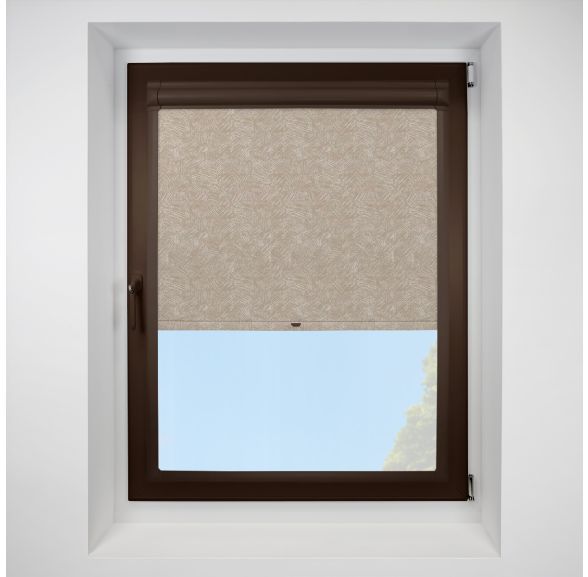 Romany putty Perfect Fit RollerPleated Blind