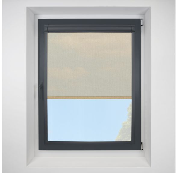 Voile sandshell Perfect Fit RollerPleated Blind