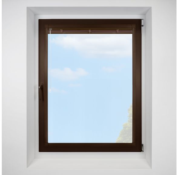 Pearl Bronze Perfect Fit Venetian Blind with Brown Frame