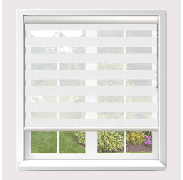 Senses Mirage Entwine White Roller Blind With White Cassette Senses Mirage Entwine White Roller Blind With White Cassette