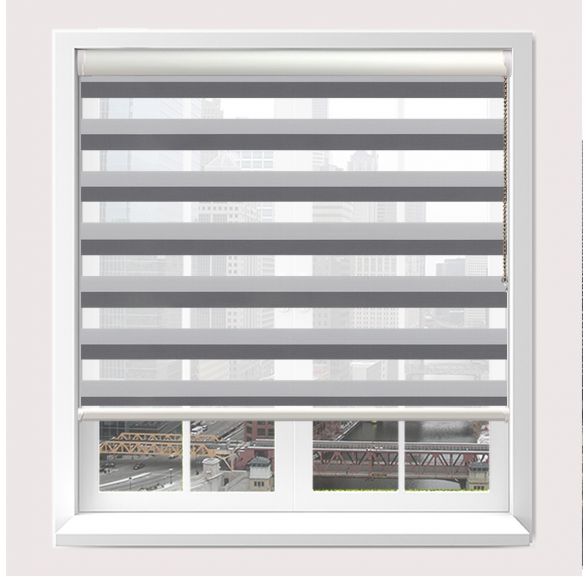 Senses Mirage Lustre Chrome Roller Blind With White Cassette Senses Mirage Lustre Chrome Roller Blind With White Cassette