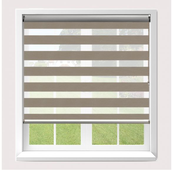 Senses Mirage Poise Brown Roller Blind With Silver Cassette Senses Mirage Poise Brown Roller Blind With Silver Cassette