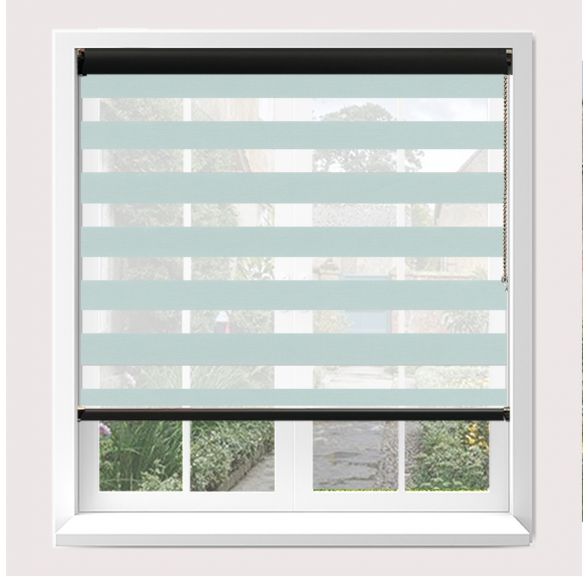 Senses Mirage Poise Mint Roller Blind With Black Cassette Senses Mirage Poise Mint Roller Blind With Black Cassette