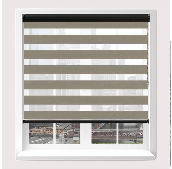 Senses Mirage Serenity Stone Roller Blind With Black Cassette Senses Mirage Serenity Stone Roller Blind With Black Cassette