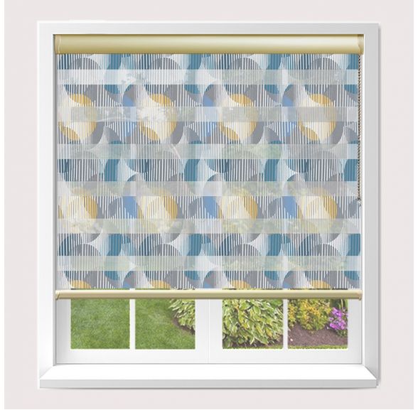 Senses Mirage Vortex Midnight Roller Blind With Cream Cassette Senses Mirage Vortex Midnight Roller Blind With Cream Cassette
