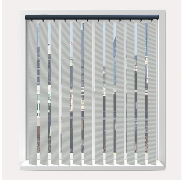 Vogue Aspen Platinum Vogue Vertical Blind With Anthracite Headrail