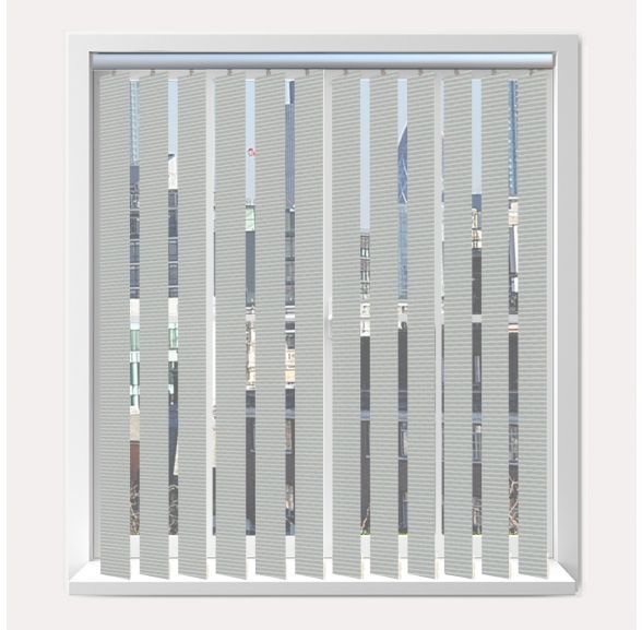 Vogue Aspen Platinum Vogue Vertical Blind With Silver Headrail