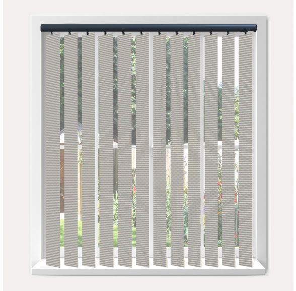 Vogue Aspen Sand Vogue Vertical Blind With Anthracite Headrail