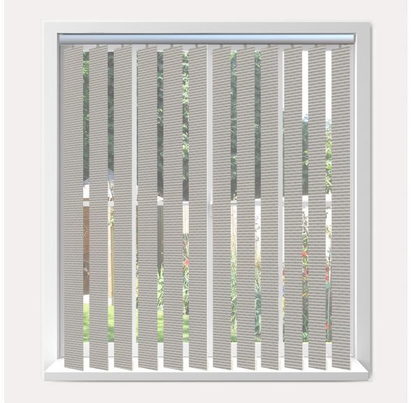 Vogue Aspen Sand Vogue Vertical Blind With Silver Headrail