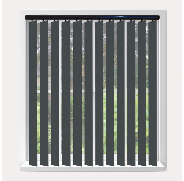Vogue Banlight Duo Fr Anthracite Vogue Vertical Blind With Piano Black Headrail