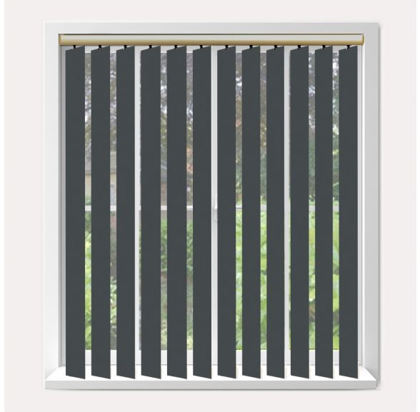Vogue Banlight Duo Fr Anthracite Vogue Vertical Blind With Champagne Gold Headrail