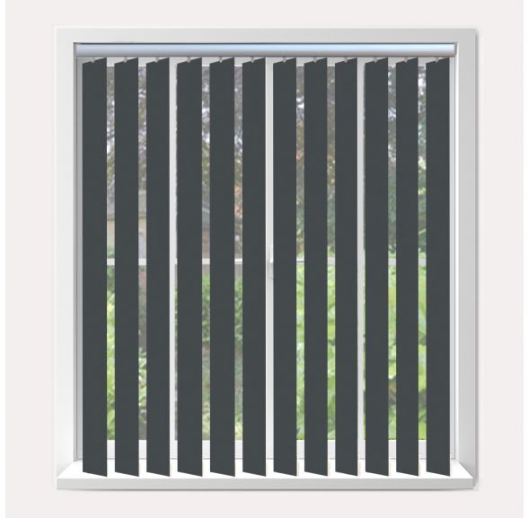 Vogue Banlight Duo Fr Anthracite Vogue Vertical Blind With Silver Headrail