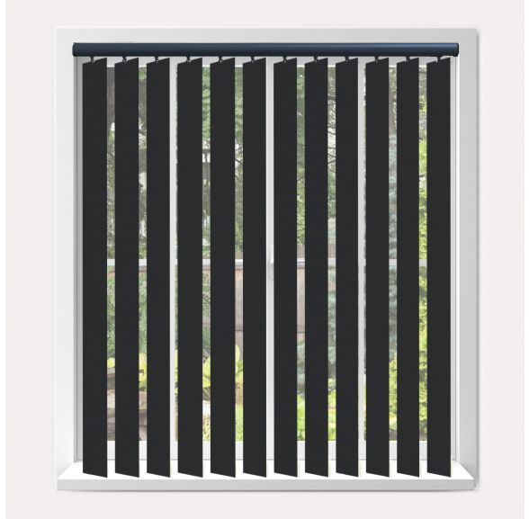 Vogue Banlight Duo Fr Black Vogue Vertical Blind With Anthracite Headrail