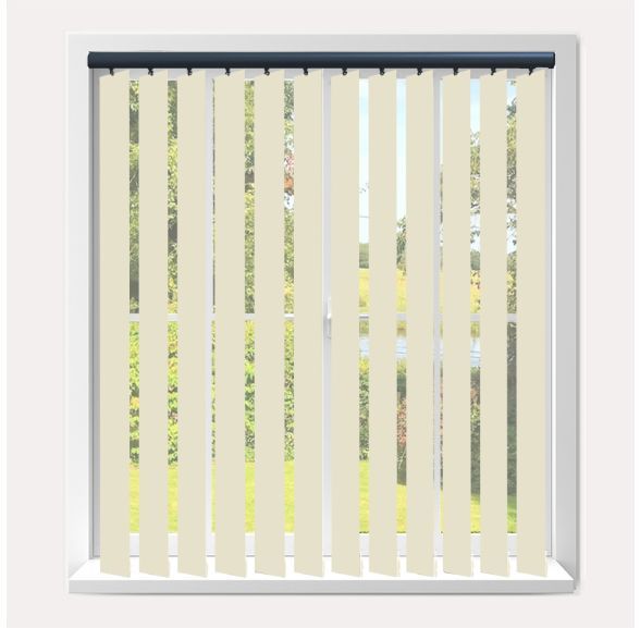 Vogue Banlight Duo Fr Calico Vogue Vertical Blind With Anthracite Headrail