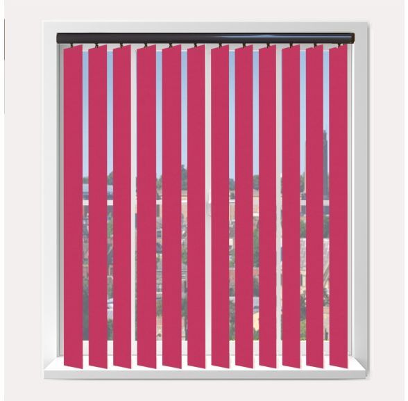 Vogue Banlight Duo Fr Fucshia Vogue Vertical Blind With Espresso Headrail
