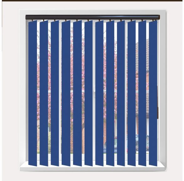 Vogue Banlight Duo Fr Glacia Blue Vogue Vertical Blind With Espresso Headrail