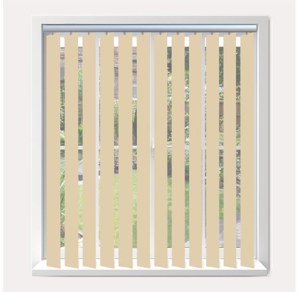 Vogue Banlight Duo Fr Linen Vogue Vertical Blind With Silver Headrail