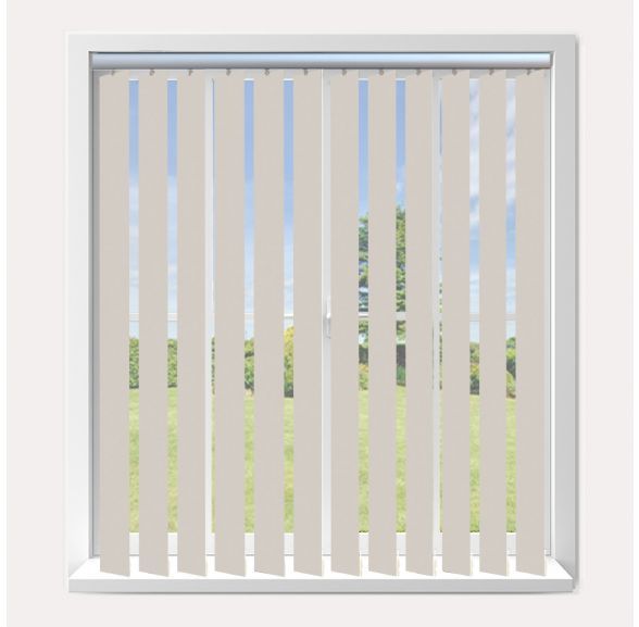 Vogue Banlight Duo Fr Pearl Vogue Vertical Blind With Silver Headrail