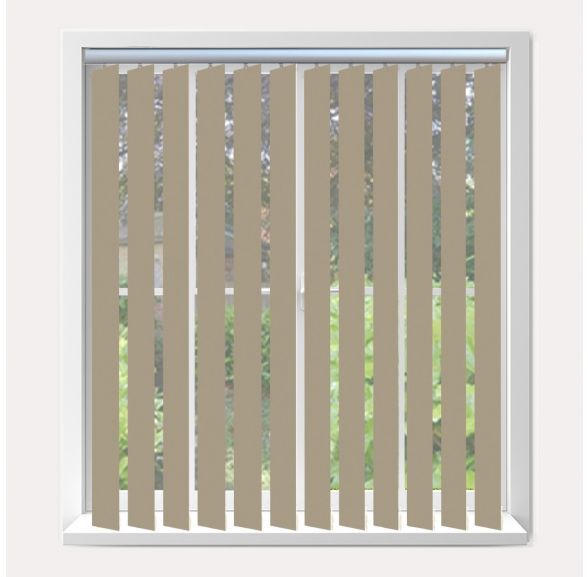 Vogue Banlight Duo Fr Sand Vogue Vertical Blind With Silver Headrail