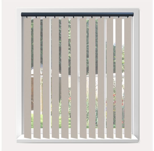 Vogue Banlight Duo Fr Stone Grey Vogue Vertical Blind With Anthracite Headrail