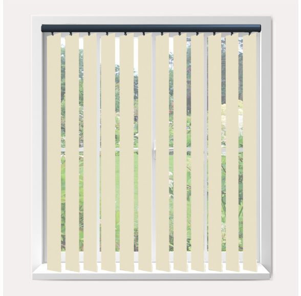 Vogue Banlight Duo Fr Vanilla Vogue Vertical Blind With Anthracite Headrail