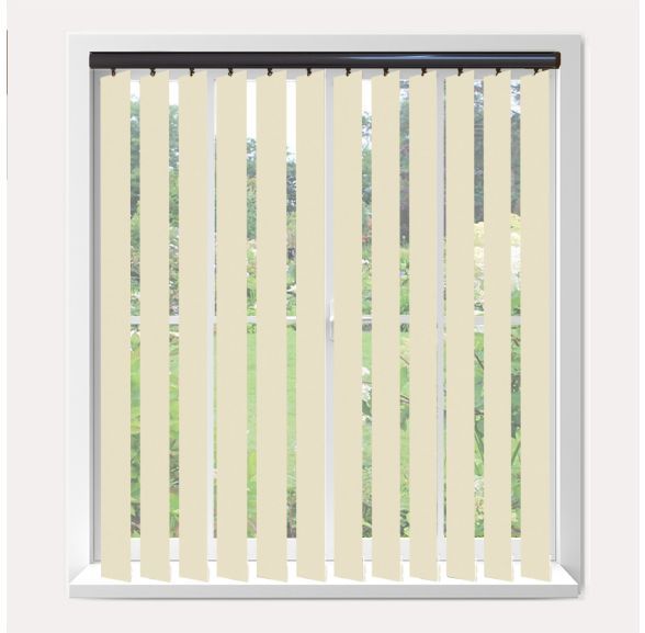 Vogue Banlight Duo Fr Vanilla Vogue Vertical Blind With Espresso Headrail