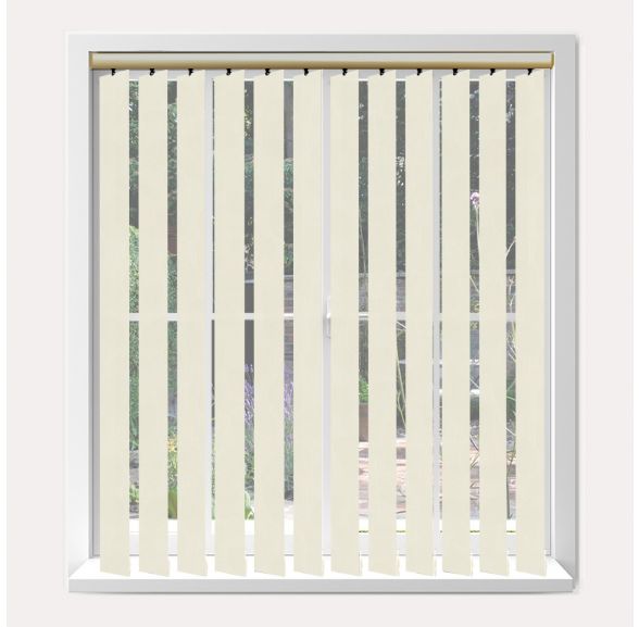 Vogue Foilage Reflex Almond Vogue Vertical Blind With Champagne Gold Headrail Vogue Foilage Reflex Almond Vogue Vertical Blind With Champagne Gold Headrail
