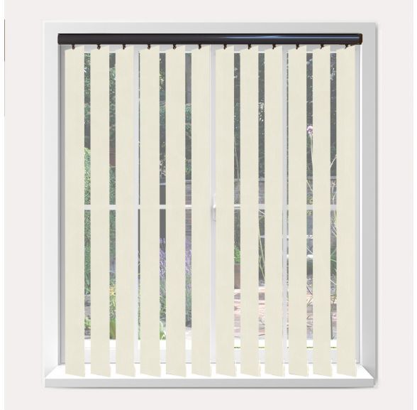 Vogue Foilage Reflex Almond Vogue Vertical Blind With Espresso Headrail