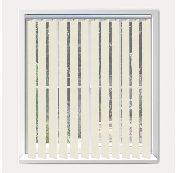 Vogue Foilage Reflex Almond Vogue Vertical Blind With Silver Headrail