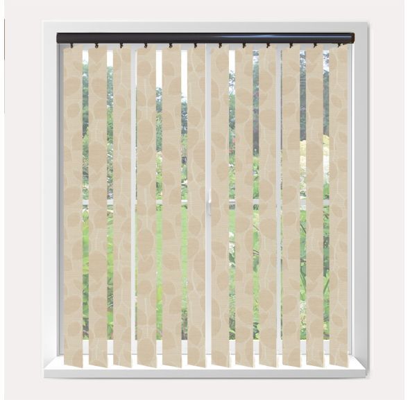 Vogue Foilage Reflex Pine Vogue Vertical Blind With Espresso Headrail