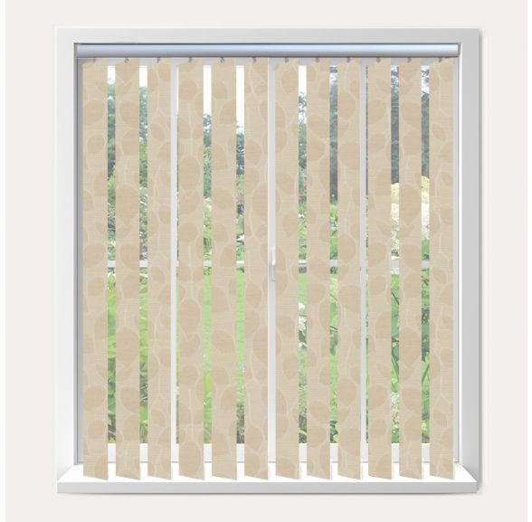 Vogue Foilage Reflex Pine Vogue Vertical Blind With Silver Headrail