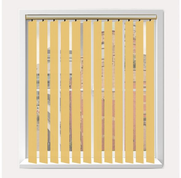 Vogue Splash Amalfi Vogue Vertical Blind With Champagne Gold Headrail