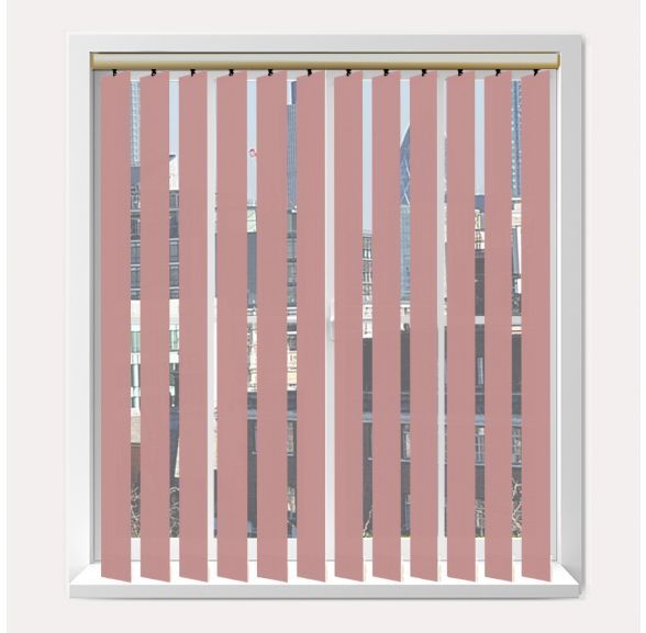 Vogue Splash Bossa Vogue Vertical Blind With Champagne Gold Headrail
