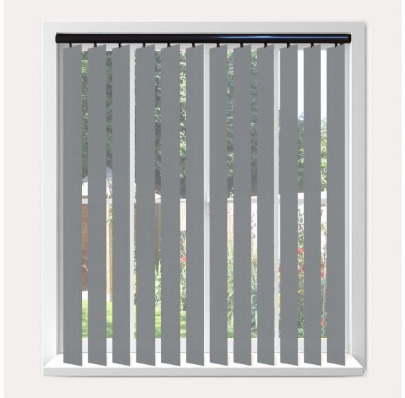 Vogue Splash Bullet Vogue Vertical Blind With Piano Black Headrail Vogue Splash Bullet Vogue Vertical Blind With Piano Black Headrail