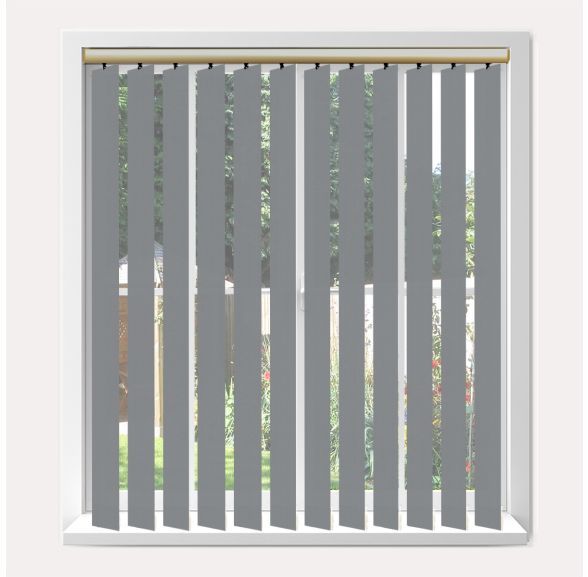 Vogue Splash Bullet Vogue Vertical Blind With Champagne Gold Headrail