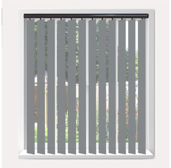 Vogue Splash Bullet Vogue Vertical Blind With Espresso Headrail