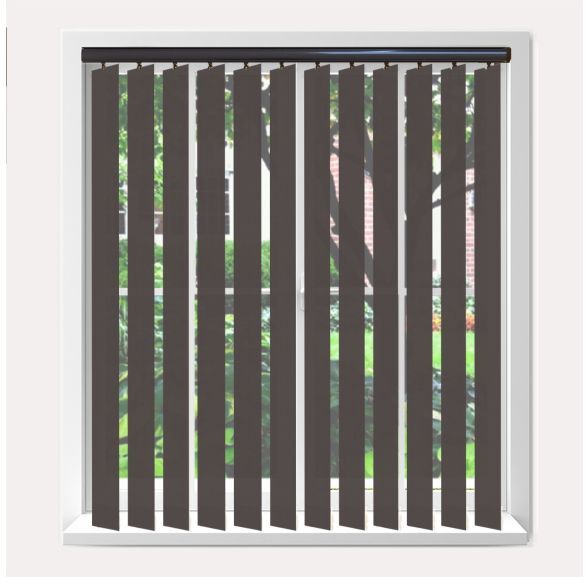 Vogue Splash Chocolate Vogue Vertical Blind With Espresso Headrail