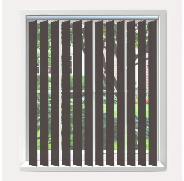 Vogue Splash Chocolate Vogue Vertical Blind With Silver Headrail Vogue Splash Chocolate Vogue Vertical Blind With Silver Headrail