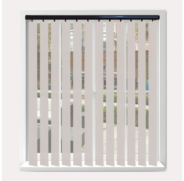 Vogue Splash Dove Vogue Vertical Blind With Piano Black Headrail