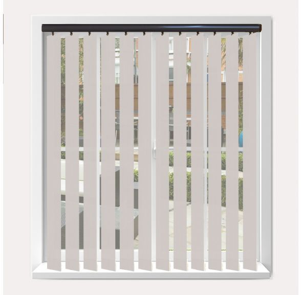 Vogue Splash Dove Vogue Vertical Blind With Espresso Headrail