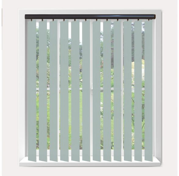 Vogue Splash Duck Egg Vogue Vertical Blind With Espresso Headrail Vogue Splash Duck Egg Vogue Vertical Blind With Espresso Headrail