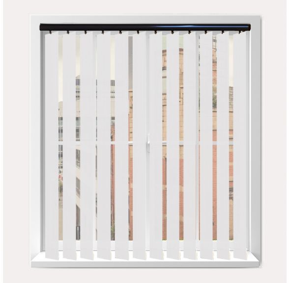 Vogue Splash Frost Vogue Vertical Blind With Piano Black Headrail