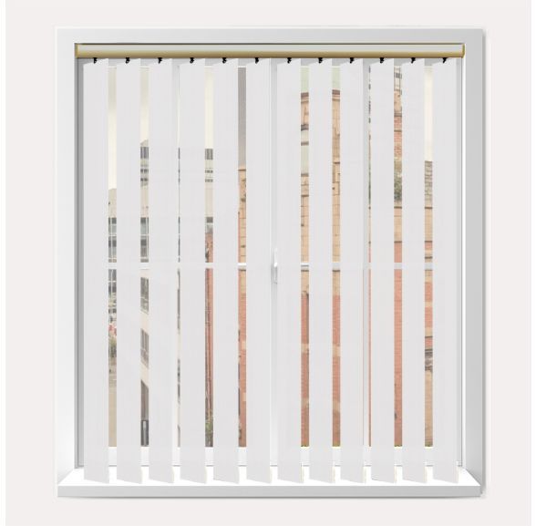 Vogue Splash Frost Vogue Vertical Blind With Champagne Gold Headrail